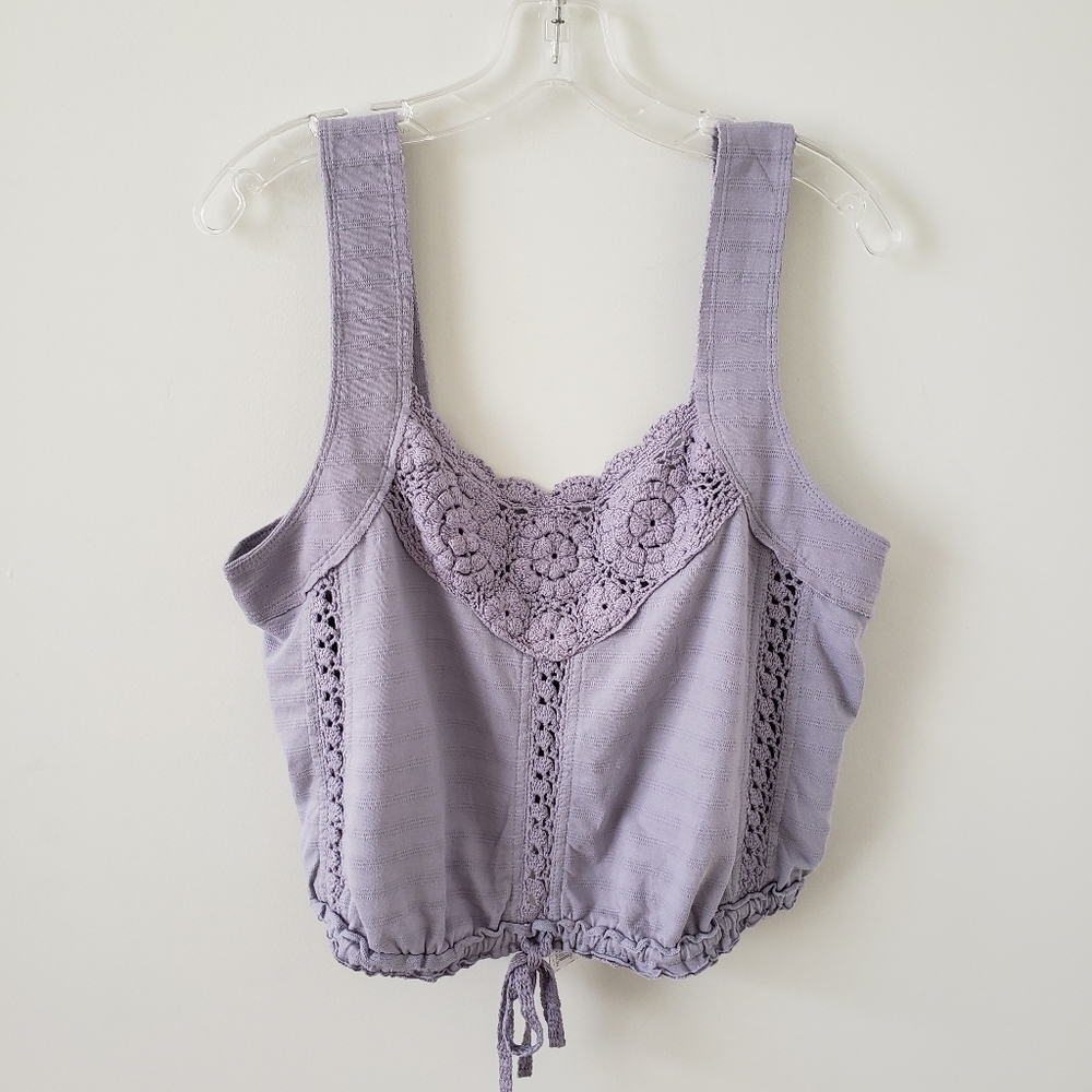 Free People Crochet Knit Crop Top